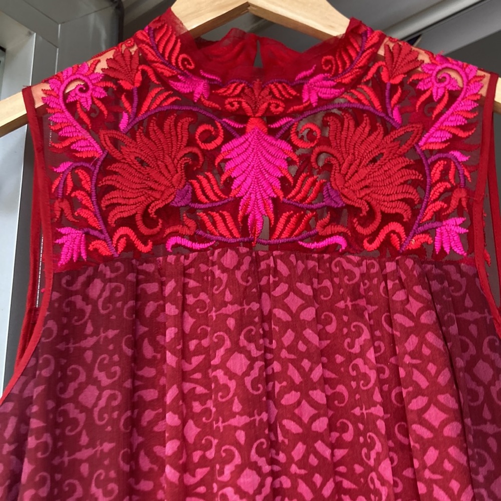 Anthropologie Swing Dress size 6 magenta color - Picture 10 of 11
